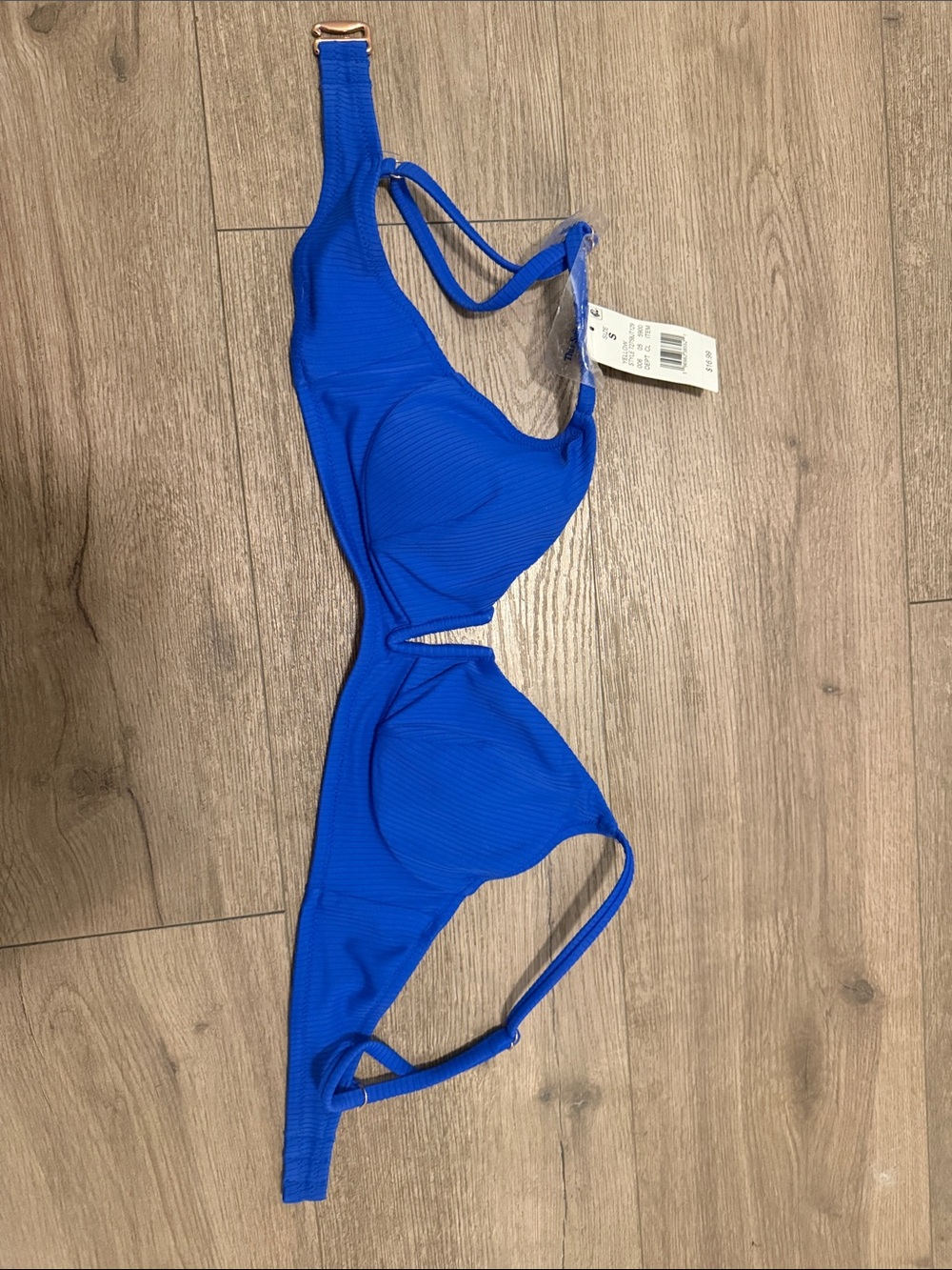 Target Royal Blue Ribbed Underwire Bikini Top